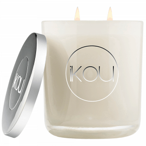 IKOU ECO-LUXURY CANDLE GLASS LARGE – HAPPINESS
